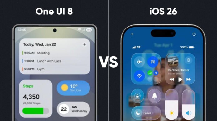iOS 26 vs One UI 8