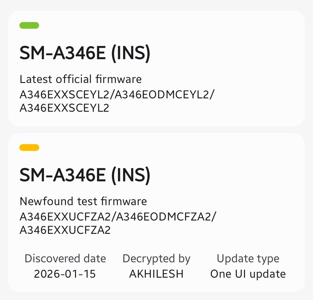 Galaxy A34 One UI 8.5