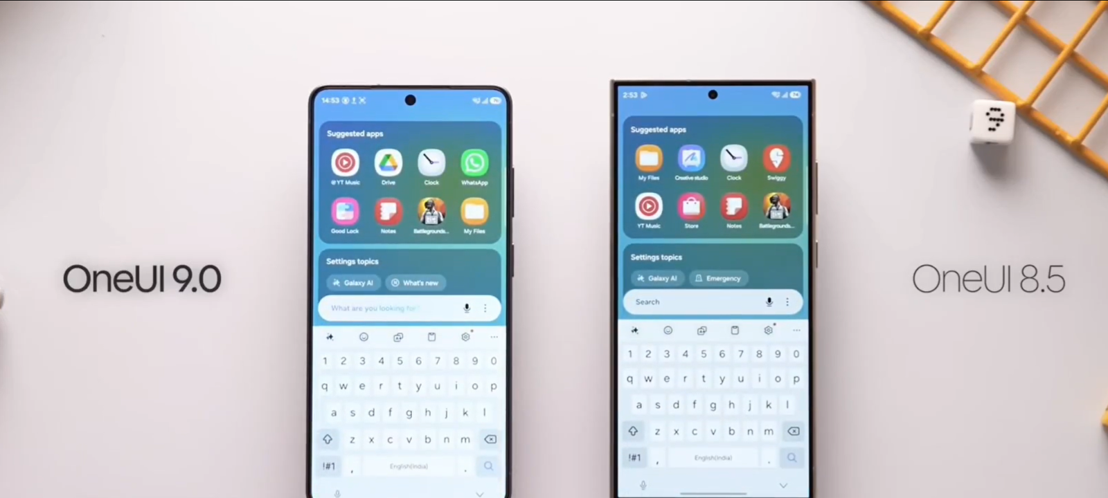 One UI 9 Beta Search Bar Animation